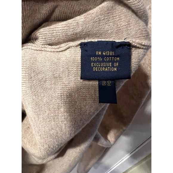 Polo Ralph Lauren Sweater Mens 2XL Beige V-Neck Pima Cotton Pullover Golf Preppy - Picture 4 of 7